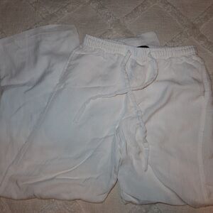 Zara White Linen Pant Size Small